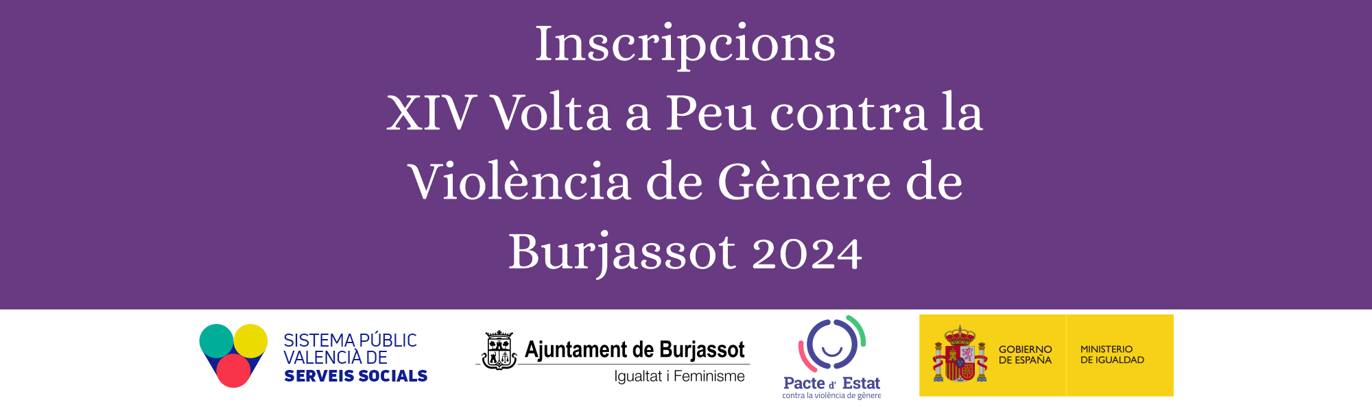 Inscripcions XIV Volta a Peu contra la Violència de Gènere de Burjassot 2024